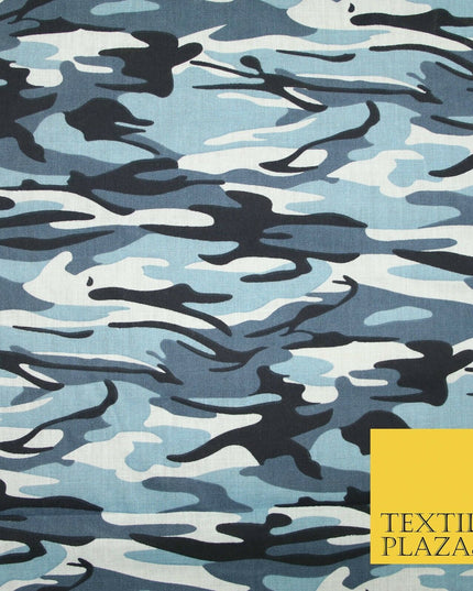 Camouflage Camo Woodland Leaf Printed Poly Cotton Fabric Polycotton 5 COLOURS