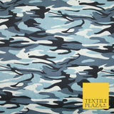 Camouflage Camo Woodland Leaf Printed Poly Cotton Fabric Polycotton 5 COLOURS