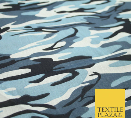 Camouflage Camo Woodland Leaf Printed Poly Cotton Fabric Polycotton 5 COLOURS