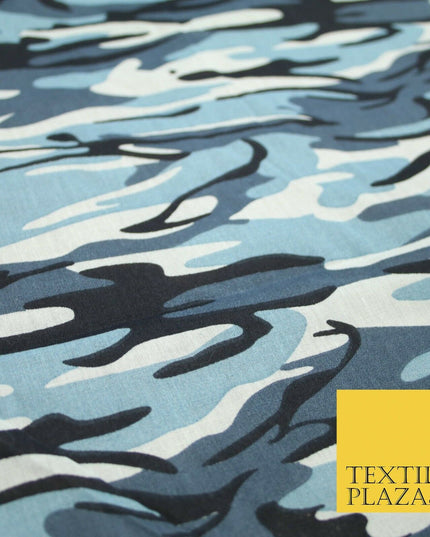 Camouflage Camo Woodland Leaf Printed Poly Cotton Fabric Polycotton 5 COLOURS