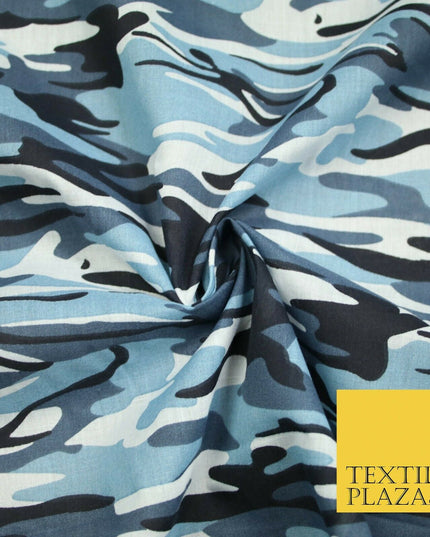 Camouflage Camo Woodland Leaf Printed Poly Cotton Fabric Polycotton 5 COLOURS