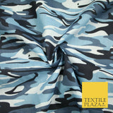 Camouflage Camo Woodland Leaf Printed Poly Cotton Fabric Polycotton 5 COLOURS