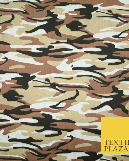 Camouflage Camo Woodland Leaf Printed Poly Cotton Fabric Polycotton 5 COLOURS
