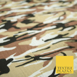 Camouflage Camo Woodland Leaf Printed Poly Cotton Fabric Polycotton 5 COLOURS