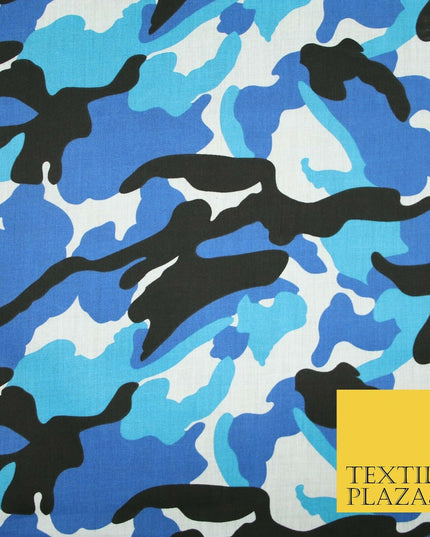 Camouflage Camo Woodland Leaf Printed Poly Cotton Fabric Polycotton 5 COLOURS