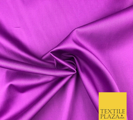 Purple Premium Plain COTTON Sateen Fabric 58" - Suits Shirts Trousers 1252