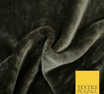 Luxury Soft Plain ESPRESSO BROWN Short Pile Faux Fur Fabric Suede Backed 2299