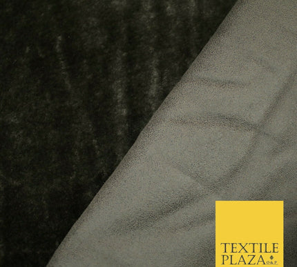 Luxury Soft Plain ESPRESSO BROWN Short Pile Faux Fur Fabric Suede Backed 2299