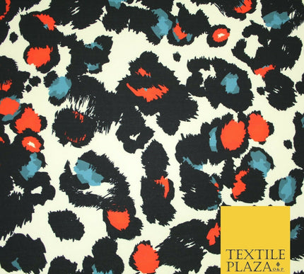 Animal Print Snake Artsy Leopard Printed ITY Stretch Jersey Fabric Dress Craft