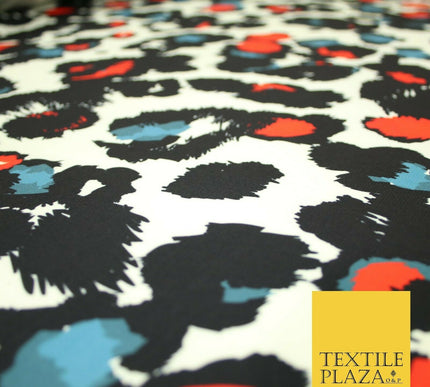 Animal Print Snake Artsy Leopard Printed ITY Stretch Jersey Fabric Dress Craft