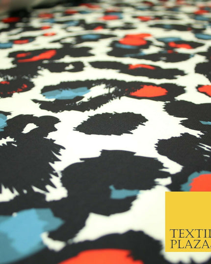 Animal Print Snake Artsy Leopard Printed ITY Stretch Jersey Fabric Dress Craft