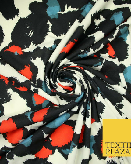 Animal Print Snake Artsy Leopard Printed ITY Stretch Jersey Fabric Dress Craft