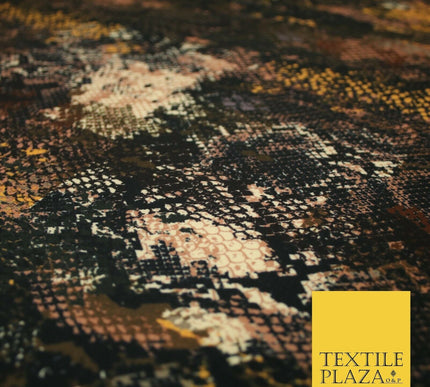 Animal Print Snake Artsy Leopard Printed ITY Stretch Jersey Fabric Dress Craft