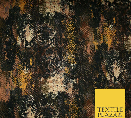 Animal Print Snake Artsy Leopard Printed ITY Stretch Jersey Fabric Dress Craft