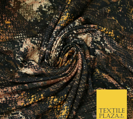 Animal Print Snake Artsy Leopard Printed ITY Stretch Jersey Fabric Dress Craft