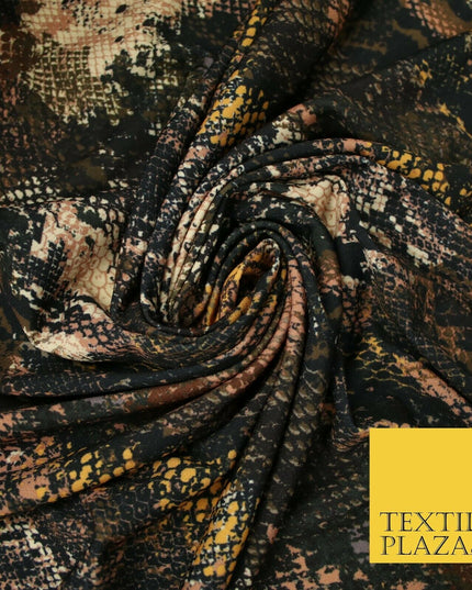 Animal Print Snake Artsy Leopard Printed ITY Stretch Jersey Fabric Dress Craft