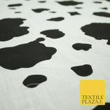 Black and White Cow Animal Printed Poly Cotton Fabric Polycotton Dress Craft5021
