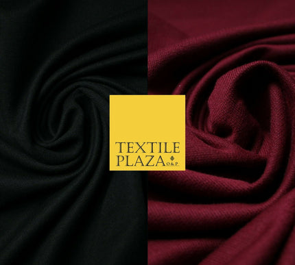 Plain Loop Back Cotton Blend Dress Sweatshirt Fabric Knit Material 61"