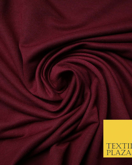 Plain Loop Back Cotton Blend Dress Sweatshirt Fabric Knit Material 61"