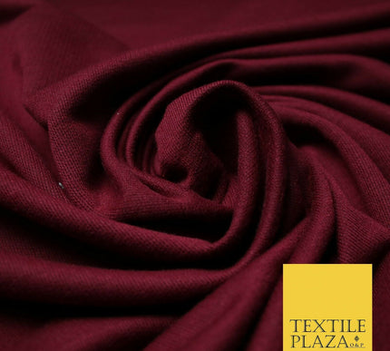 Plain Loop Back Cotton Blend Dress Sweatshirt Fabric Knit Material 61"