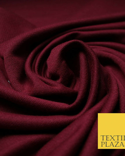 Plain Loop Back Cotton Blend Dress Sweatshirt Fabric Knit Material 61"