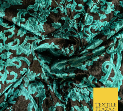 Various Floral Ornate Chain Stripe Cow Printed Soft Stretch Velvet Dress Fabric