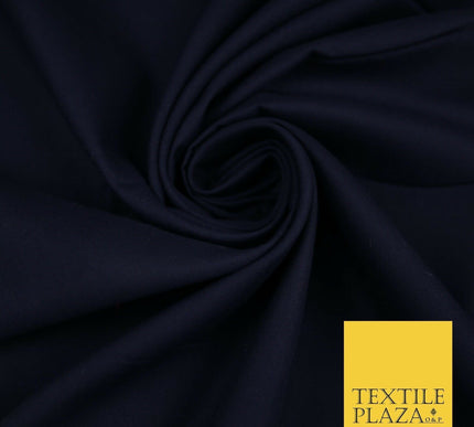 LUXURY SOFT 100% PURE COTTON PLAIN DYED FABRIC DRESS CRAFT MATERIAL 44"