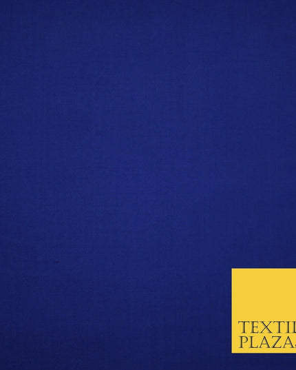 LUXURY SOFT 100% PURE COTTON PLAIN DYED FABRIC DRESS CRAFT MATERIAL 44"