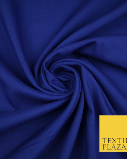 LUXURY SOFT 100% PURE COTTON PLAIN DYED FABRIC DRESS CRAFT MATERIAL 44"