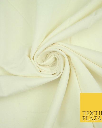 LUXURY SOFT 100% PURE COTTON PLAIN DYED FABRIC DRESS CRAFT MATERIAL 44"