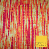 Tie Dye   Bright Silky Textured Crepe Print Fashion Fabric Dress Craft Festival