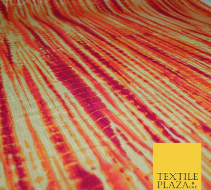 Tie Dye   Bright Silky Textured Crepe Print Fashion Fabric Dress Craft Festival