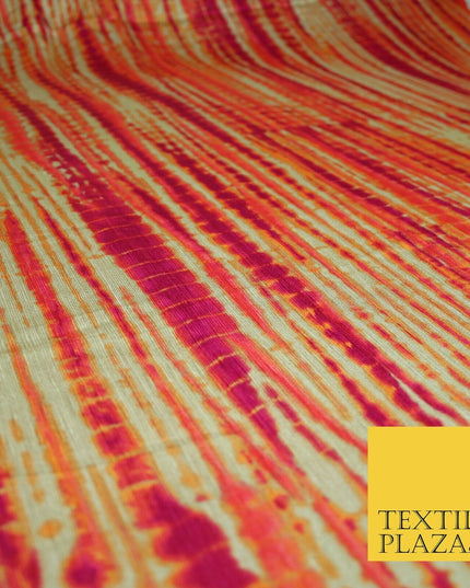 Tie Dye   Bright Silky Textured Crepe Print Fashion Fabric Dress Craft Festival