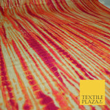 Tie Dye   Bright Silky Textured Crepe Print Fashion Fabric Dress Craft Festival