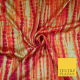 Tie Dye   Bright Silky Textured Crepe Print Fashion Fabric Dress Craft Festival