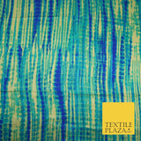 Tie Dye   Bright Silky Textured Crepe Print Fashion Fabric Dress Craft Festival
