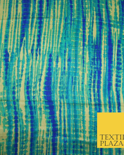 Tie Dye   Bright Silky Textured Crepe Print Fashion Fabric Dress Craft Festival