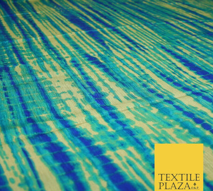 Tie Dye   Bright Silky Textured Crepe Print Fashion Fabric Dress Craft Festival