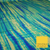 Tie Dye   Bright Silky Textured Crepe Print Fashion Fabric Dress Craft Festival