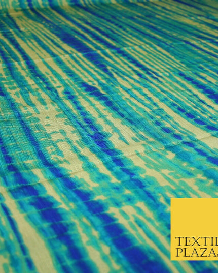 Tie Dye   Bright Silky Textured Crepe Print Fashion Fabric Dress Craft Festival
