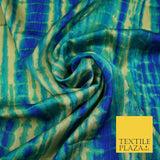 Tie Dye   Bright Silky Textured Crepe Print Fashion Fabric Dress Craft Festival