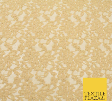 GOLD Soft 4-WAY Stretch Mesh Wool Net Cotton Lace Fabric Dress - 58" - 1703