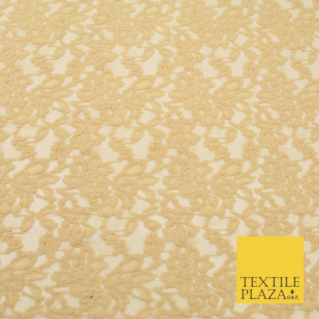 GOLD Soft 4-WAY Stretch Mesh Wool Net Cotton Lace Fabric Dress - 58" - 1703