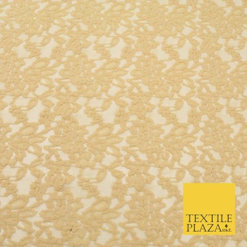 GOLD Soft 4-WAY Stretch Mesh Wool Net Cotton Lace Fabric Dress - 58" - 1703
