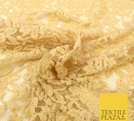 GOLD Soft 4-WAY Stretch Mesh Wool Net Cotton Lace Fabric Dress - 58" - 1703