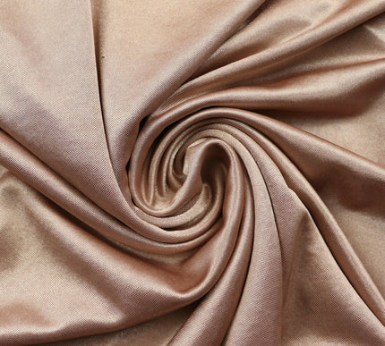 TAUPE Plain Liquid Satin Lining Stretch Jersey Fabric Dress Craft 56" Wide 4744