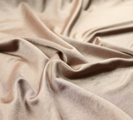 TAUPE Plain Liquid Satin Lining Stretch Jersey Fabric Dress Craft 56" Wide 4744