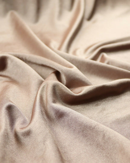 TAUPE Plain Liquid Satin Lining Stretch Jersey Fabric Dress Craft 56" Wide 4744