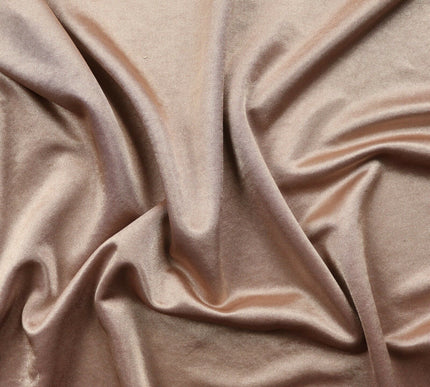 TAUPE Plain Liquid Satin Lining Stretch Jersey Fabric Dress Craft 56" Wide 4744
