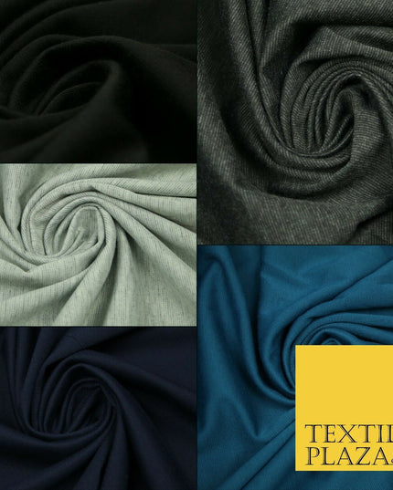 Luxury Plain Stretch Ponti Ponte Roma Jersey Fabric 58" Dress Skirt Knit Craft